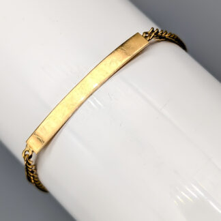 14cm Curb Chain in Gold with Gravyrbricka 18K 2.49g