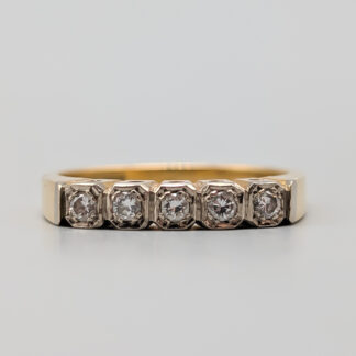Diamond Ring in Gold 18K 4.75g 17.75mm