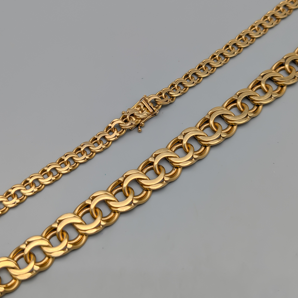 44.5cm Graduated Bismarck Chain in Gold 18K 51.42g - Image 2