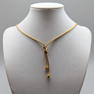 93.5cm Necklace Foxtail in Gold 18K 17.44g