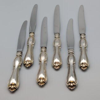 6 pcs Table Knives in Silver S830 423.79g 210mm