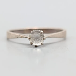 Ring in Silver with White Stone S830 1.03g 1.03mm