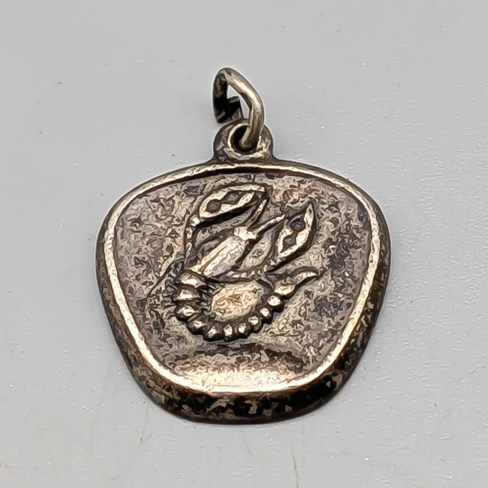 Pendant in Silver Zodiac Sign Cancer S830 2.27g 17mm