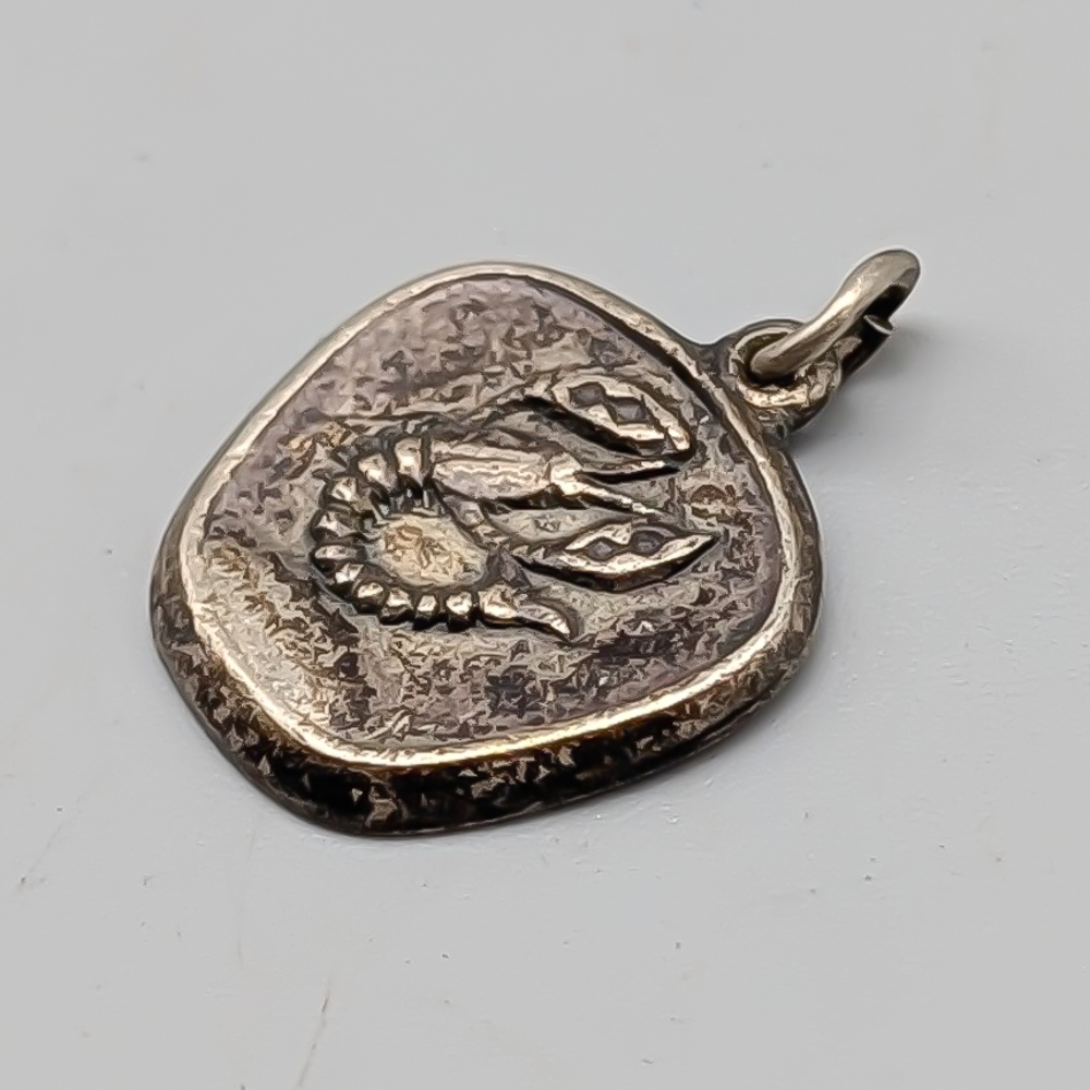 Pendant in Silver Zodiac Sign Cancer S830 2.27g 17mm - Image 2