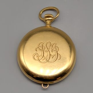 Tiffany & Co Gold Watch, Pocket Watch with Monogram 18K 31.65g 43cm