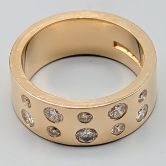 Diamond Ring in Gold 18K 18.01g 19.25mm