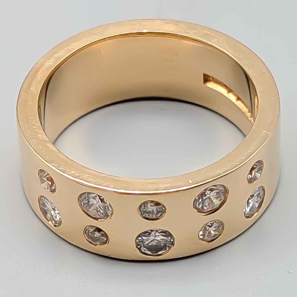 Diamond Ring in Gold 18K 18.01g 19.25mm