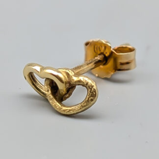 Single Earring in Gold Hearts 18K 0.43g 8mm
