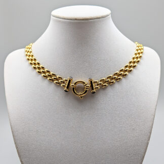 42.5cm Ronco Necklace in Gold with Blue Stones 18K 44.23g