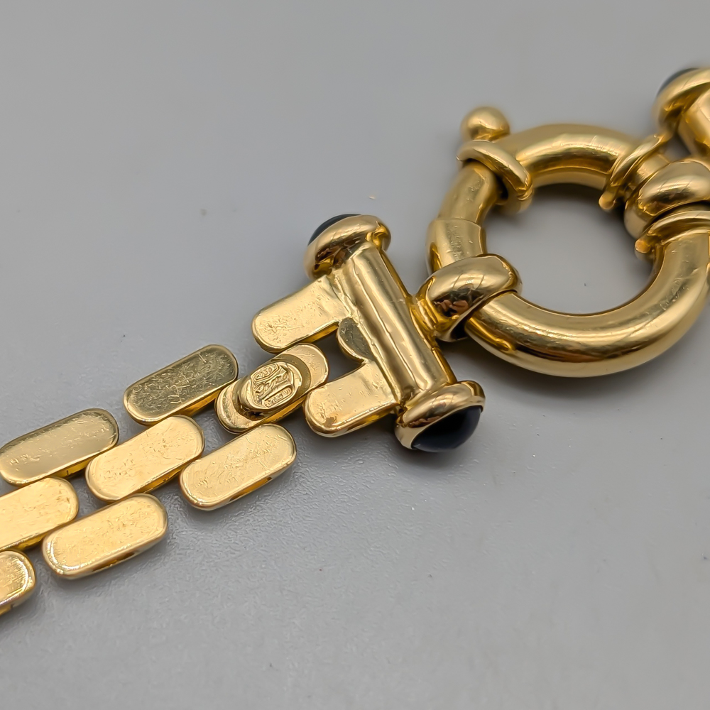 42.5cm Ronco Necklace in Gold with Blue Stones 18K 44.23g - Image 3