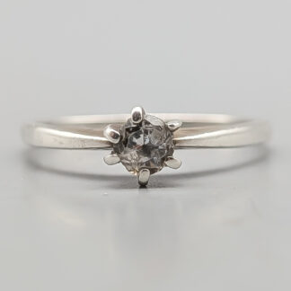 Ring in Silver with White Stone S925 1.44g 17.25mm