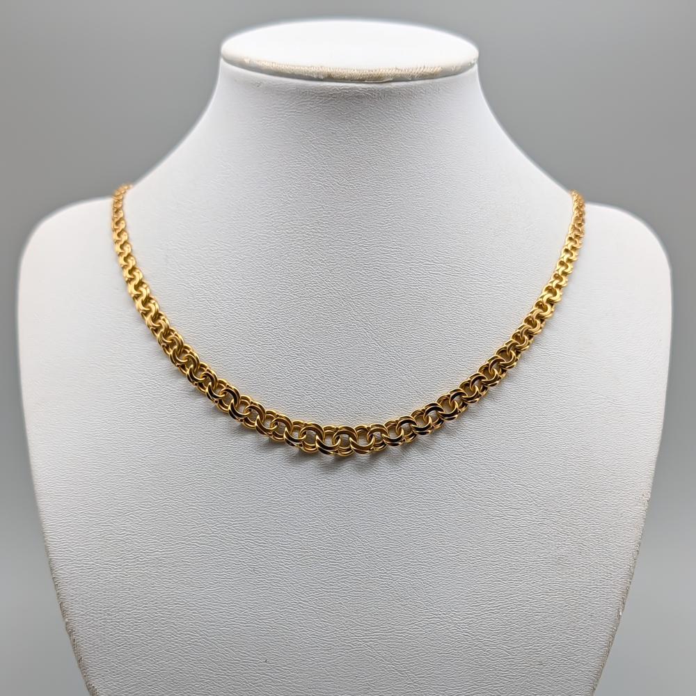 45.5cm Graduated Bismarck Chain in Gold 18K 18.98g