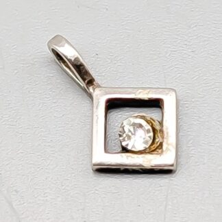 Pendant in Silver with Stone S830 0.5g 14mm