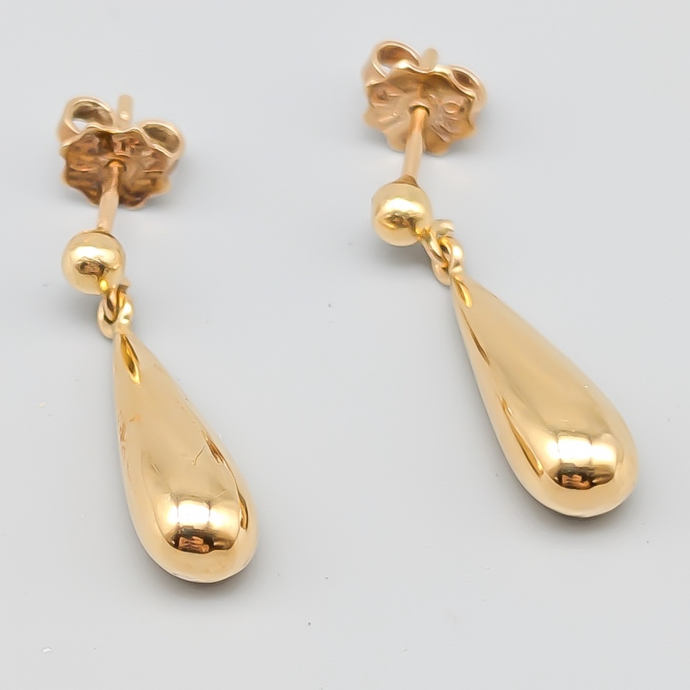 Earrings in Gold Drops 18K 1.93g 21mm