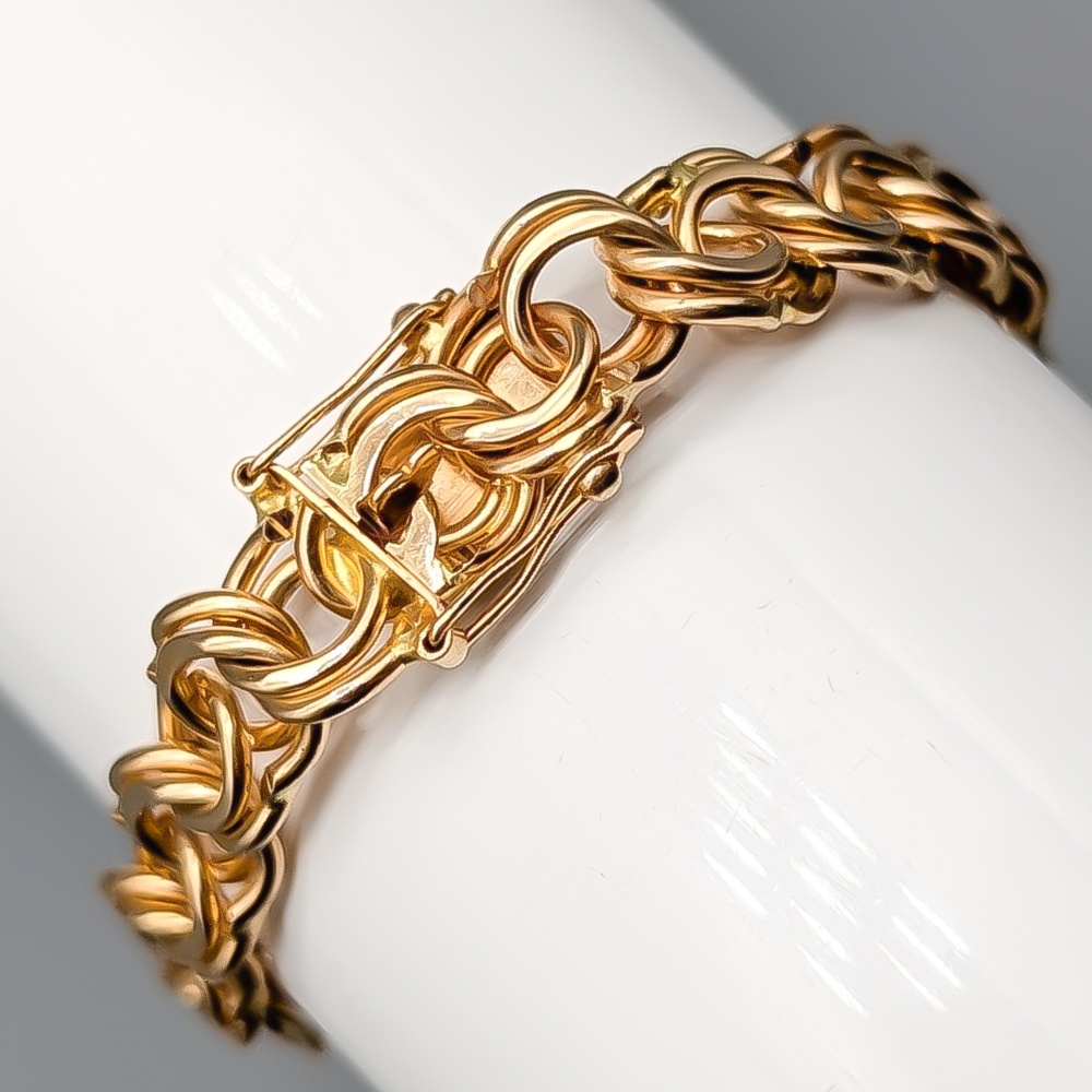 Certina Gold Watch with Graduated Bismarck Chain 14K 28.48g 19cm - Image 2