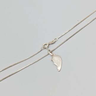 37.5cm Box Chain in Silver with Pendant S925 3.2g