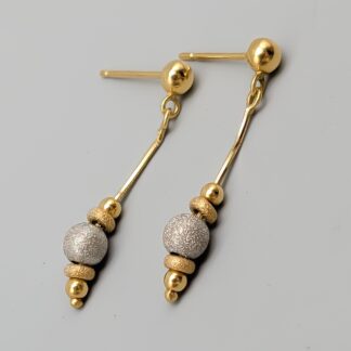 Earrings in Multicolored Gold 18K 2.23g 31mm