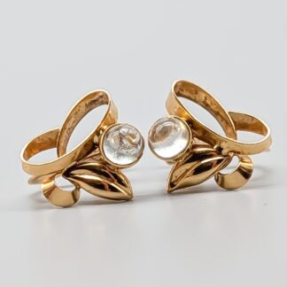 Clips in Gold with Blue Stones 18K 2.06g 12mm