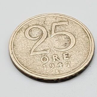 1 pcs 25 öre Sweden 1947 S400 2.32g 22mm