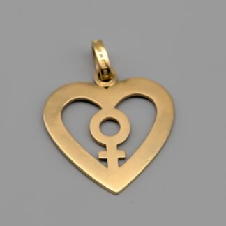 Maria Elmqvist Pendant in Gold Heart with Venustecken 18K 10.31g 33mm