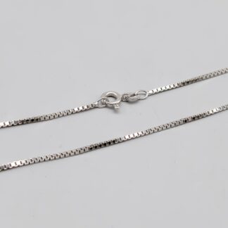 38.5cm Balestra Box Chain in White Gold 18K 4.57g