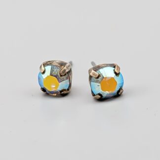 Earrings in Silver with Stones S830 0.97g 6mm