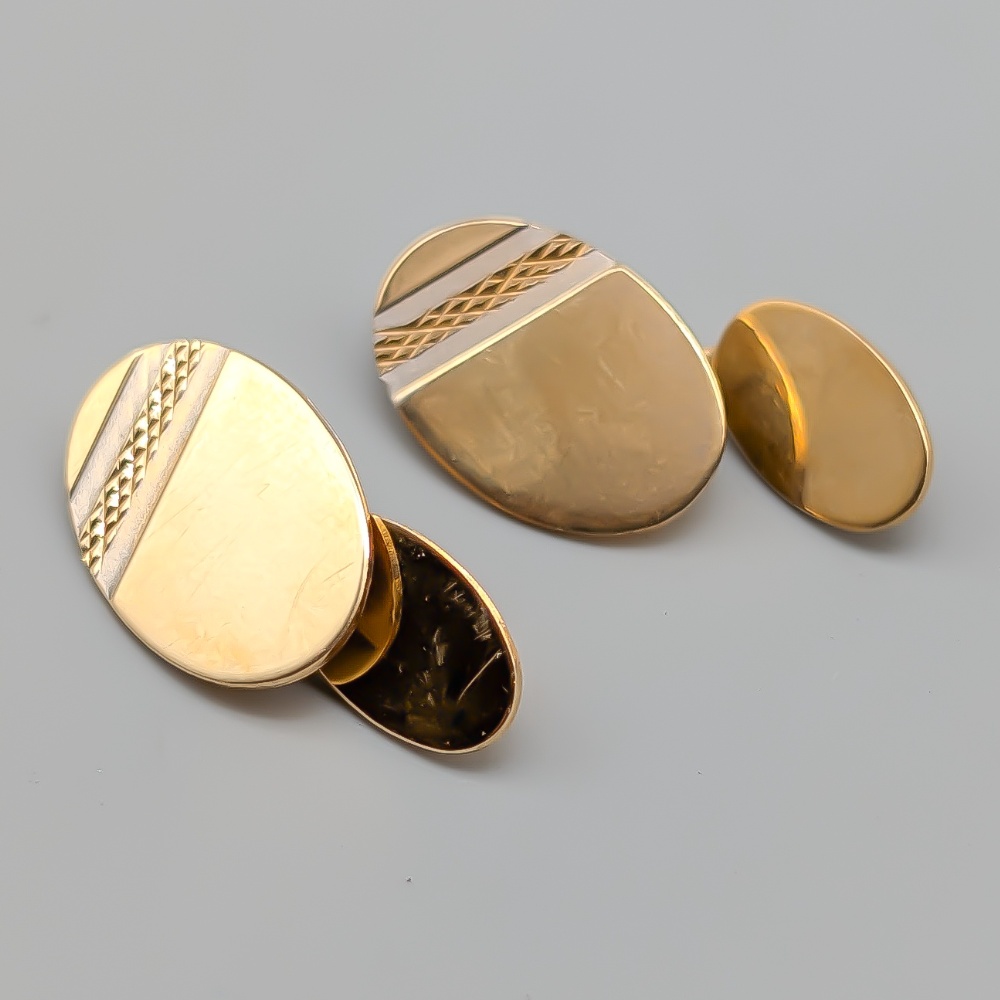 Cufflinks in Gold 9K 3.57g 18mm - Image 2