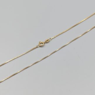 45cm Lagonda Box Chain in Gilded Silver S925 2.58g