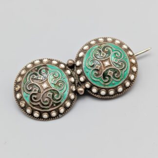 Brooch in Silver with Enamel S830 5.99g 18mm