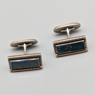Cufflinks in Silver with Stones S830 14.21g 10mm