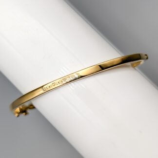 18.5cm Safira Bangle bracelet in Gilded Silver with Namn S925 12.49g