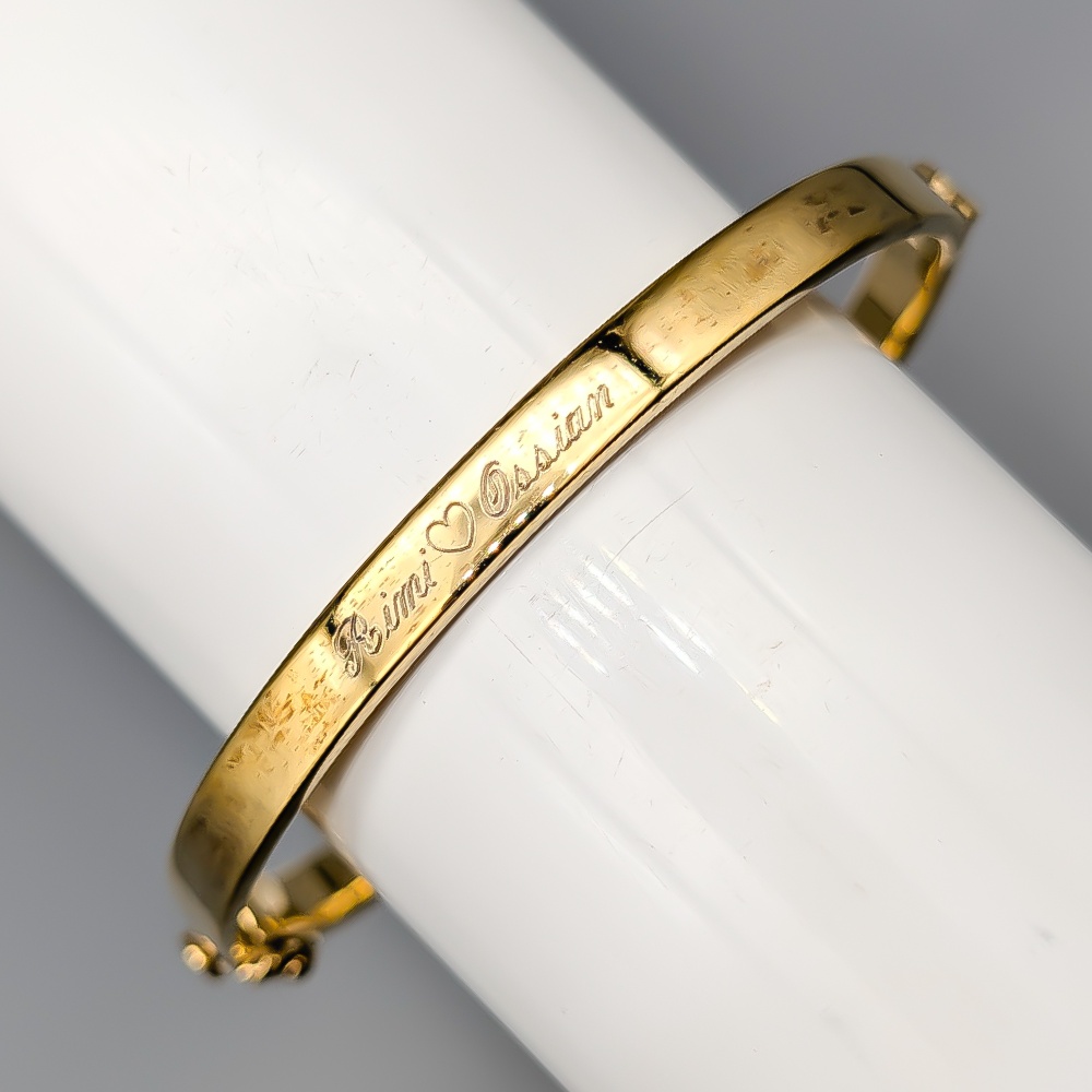 18.5cm Safira Bangle bracelet in Gilded Silver S925 19.32g