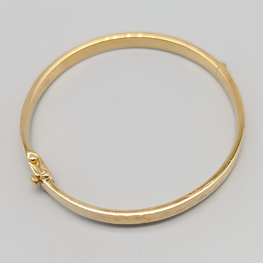 18.5cm Safira Bangle bracelet in Gilded Silver S925 19.32g - Image 2