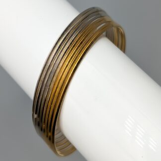 20cm 8 pcs Rigid Bracelet in Multicolored Gold 18K 34.24g