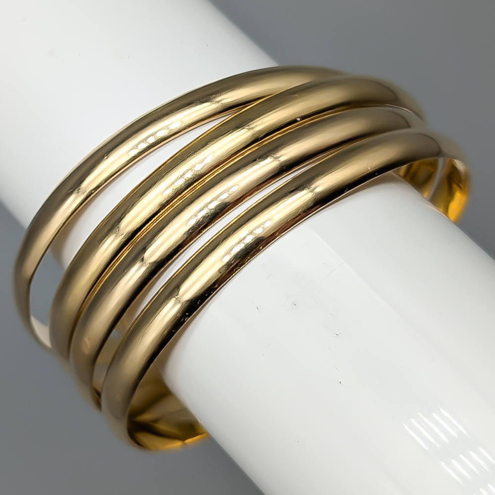17cm 4 pcs Rigid Bracelet in Gold 18K 60.09g