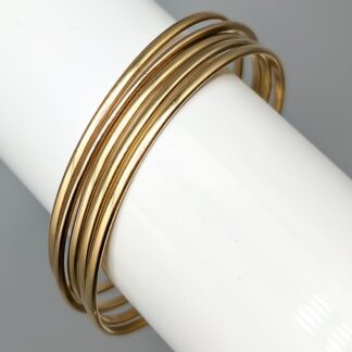 18.5cm 5 pcs Rigid bracelet in Gold 18K 31.38g