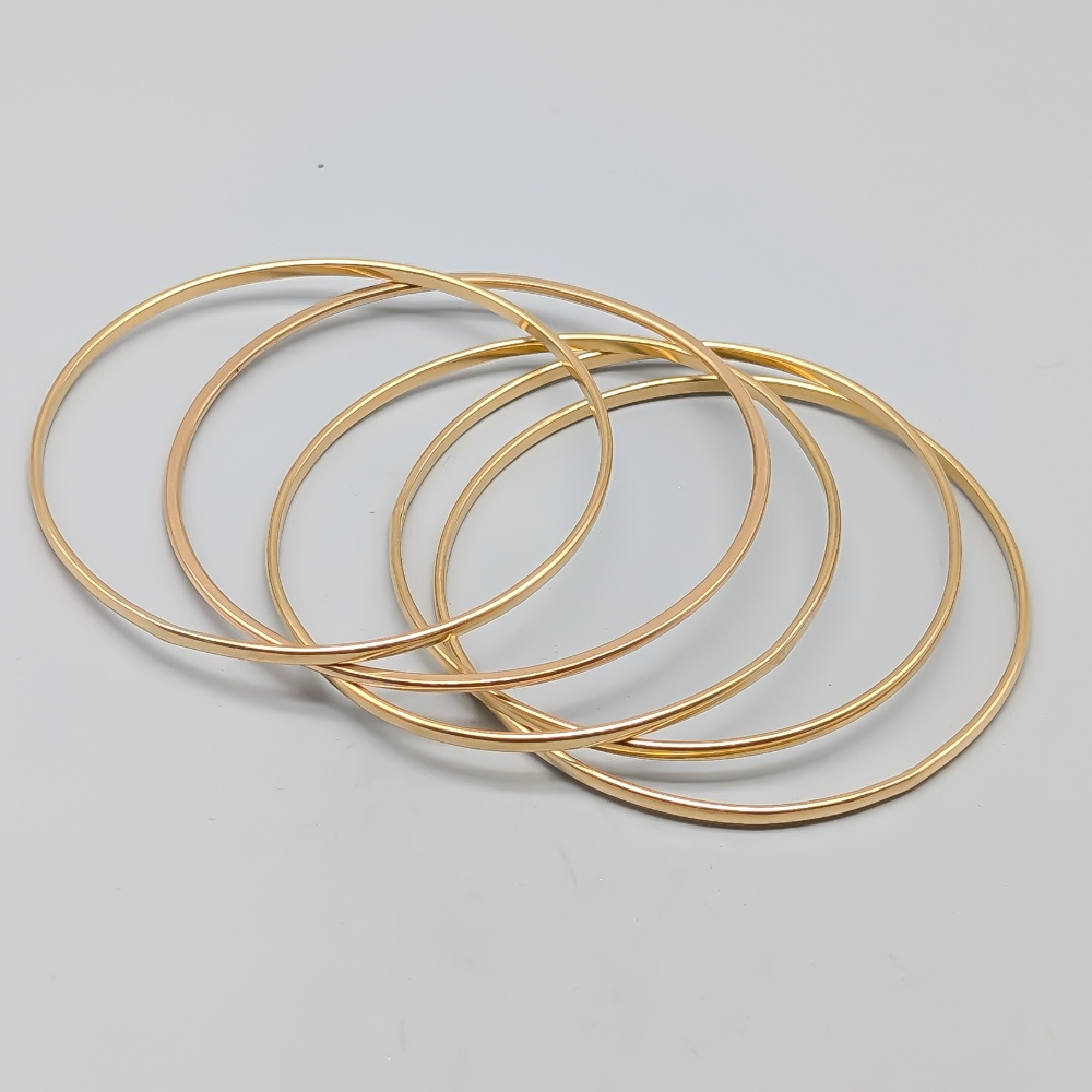 18.5cm 5 pcs Rigid bracelet in Gold 18K 31.38g - Image 2