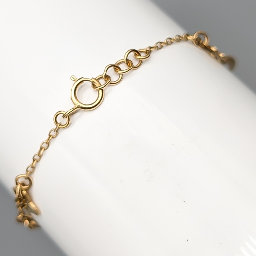 Cable Chain in Gold with charms 18K 3.21g 25cm - Image 2