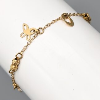 Cable Chain in Gold with charms 18K 3.21g 25cm
