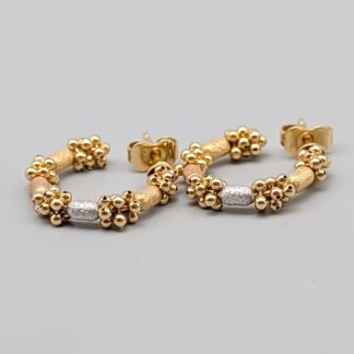 Hoops in Multicolored Gold 18K 3.92g 16mm