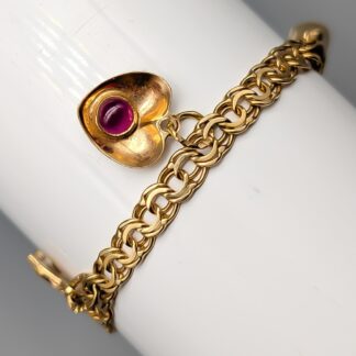 19cm Bismarck Chain in Gold with Charms 18K 10.6g