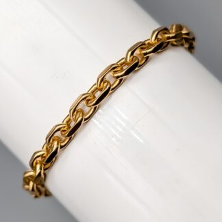 21.5cm Balestra Flat Cut Cable Chain in Gold 18K 15.9g