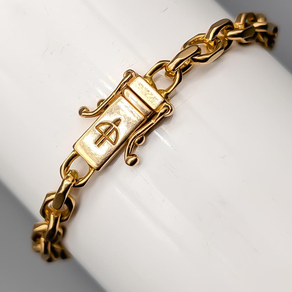 21.5cm Balestra Flat Cut Cable Chain in Gold 18K 15.9g - Image 2