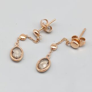 Earrings in Rose Gold with Bruna Stones 18K 2.23g 34mm