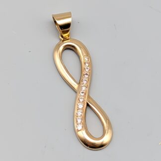 Diamond Pendant in Gold Evighetstecken 18K 5.49g 35mm
