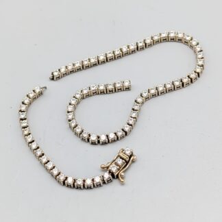 Broken Tennisarmband with Diamonds in White Gold 18K 9.4g 0mm