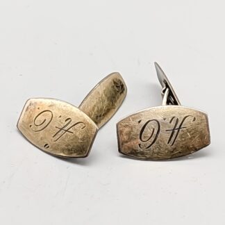 Cufflinks in Silver with Monogram S830 4.03g 11mm