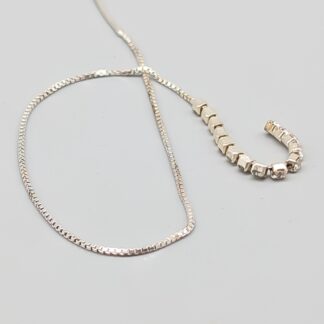 Single Earring with Stones in Silver S830 1.17g 180mm