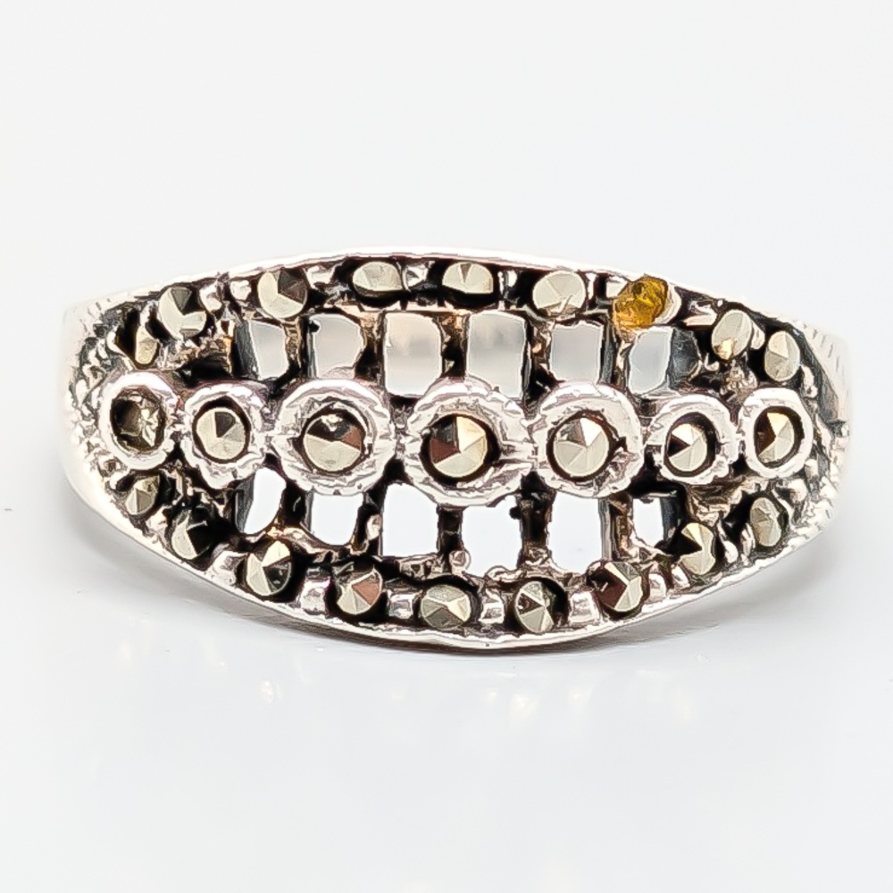 Ring in Silver with Marcasites S925 2.73g 16.75mm