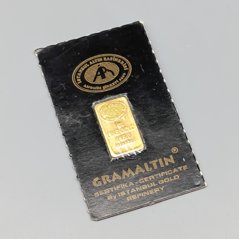 1 pcs Guldtacka 1 g Gramaltin 24K 1g 16mm